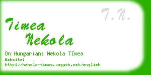 timea nekola business card